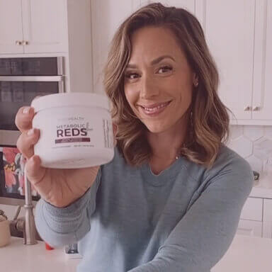 influencer with a bottle